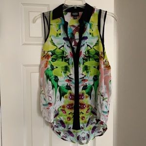 Floral button up women’s top